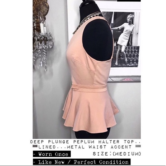 MARCIANO - PEPLUM HALTER TOP - Picture 3 of 7